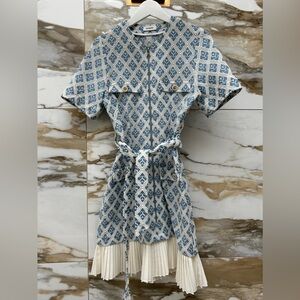 SANDRO

Double S Monogram Zip-Up Dress